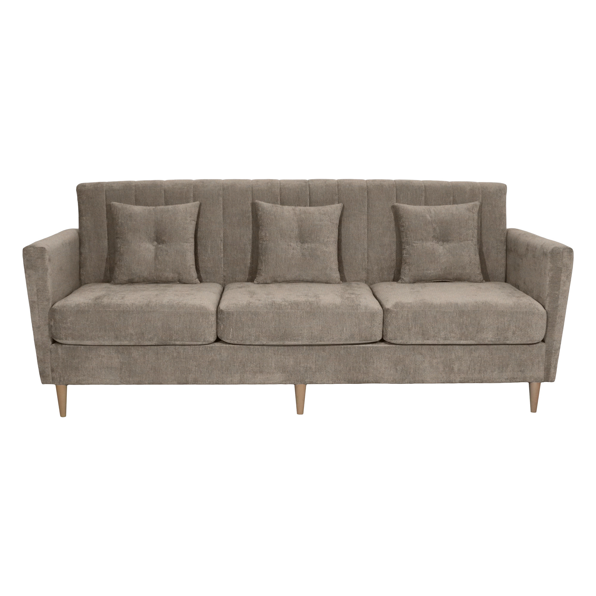 Canapea fixa Andy 3 locuri, maro