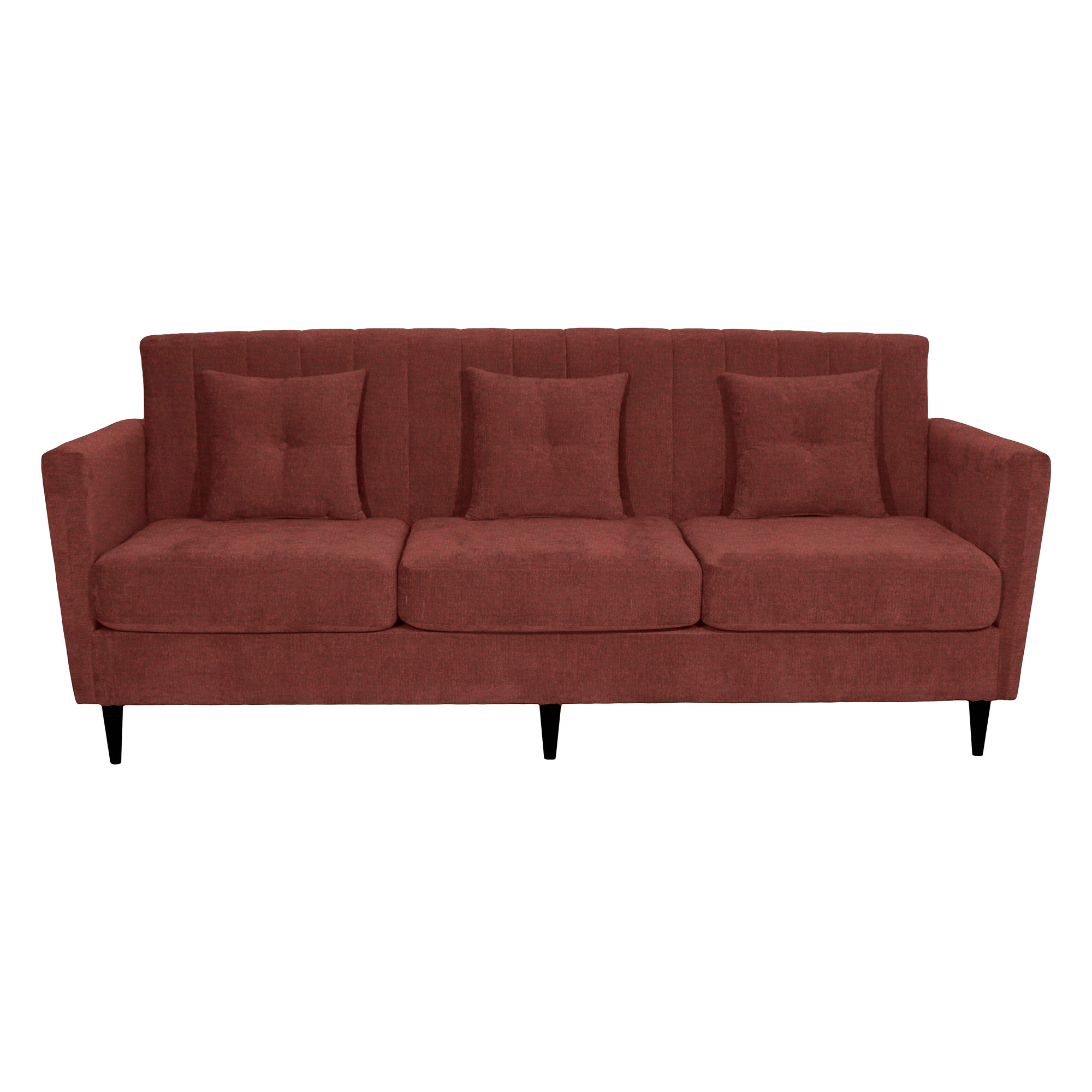 Canapea fixa Andy 3 locuri, grena