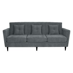 Canapea fixa Andy 3 locuri, gri inchis